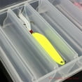 thumbnail image 7 of 1 Lure Box Compartments Double 7 Grids Fishing Tackle Box Visible Hard Plastic Clear Fishing Squid Hooks Accessory Storage Case Container, 7 of 7