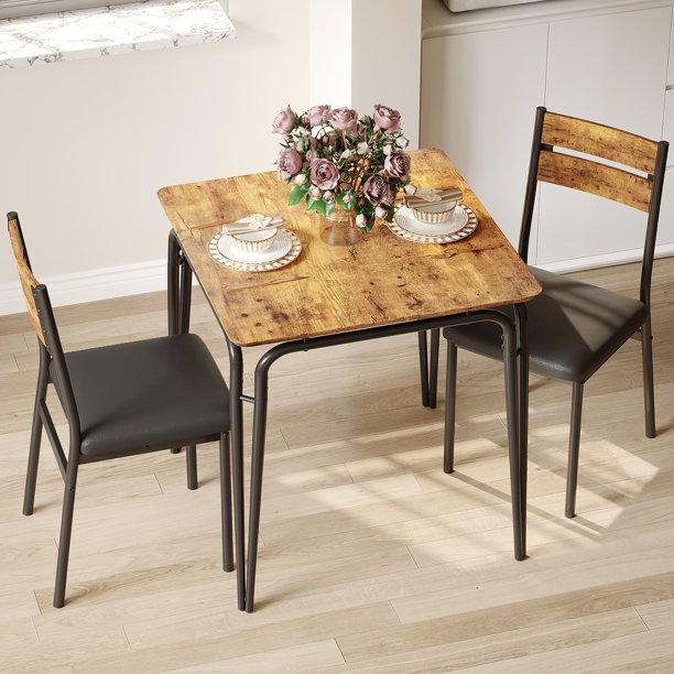 Yeshouse Mesa de comedor para 2,3 piezas mesa de comedor con mesa de cocina cuadrada para los apartamentos, comedor, rincón de desayuno, dormitorio