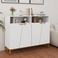 thumbnail image 4 of Kadyn Modern Sideboard Buffet Cabinet with 4 Doors and Adjustable Shelves, Kitchen Buffet Cabinet for Dining Room, Kicthen, Living Room, Restaurant, White, 4 of 7