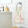 thumbnail image 3 of Yayeee 100% Cotton Hand Towels for Bathroom 16" x 28" Soft Absorbent Kitchen Towel, Light Pink Geometric, 3 of 7