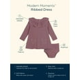 thumbnail image 6 of Modern Moments by Gerber Baby Girl Ribbed Long Sleeve Dress & Diaper Cover Outfit Set, 2 Piece, Sizes 0/3-24 Months, 6 of 7