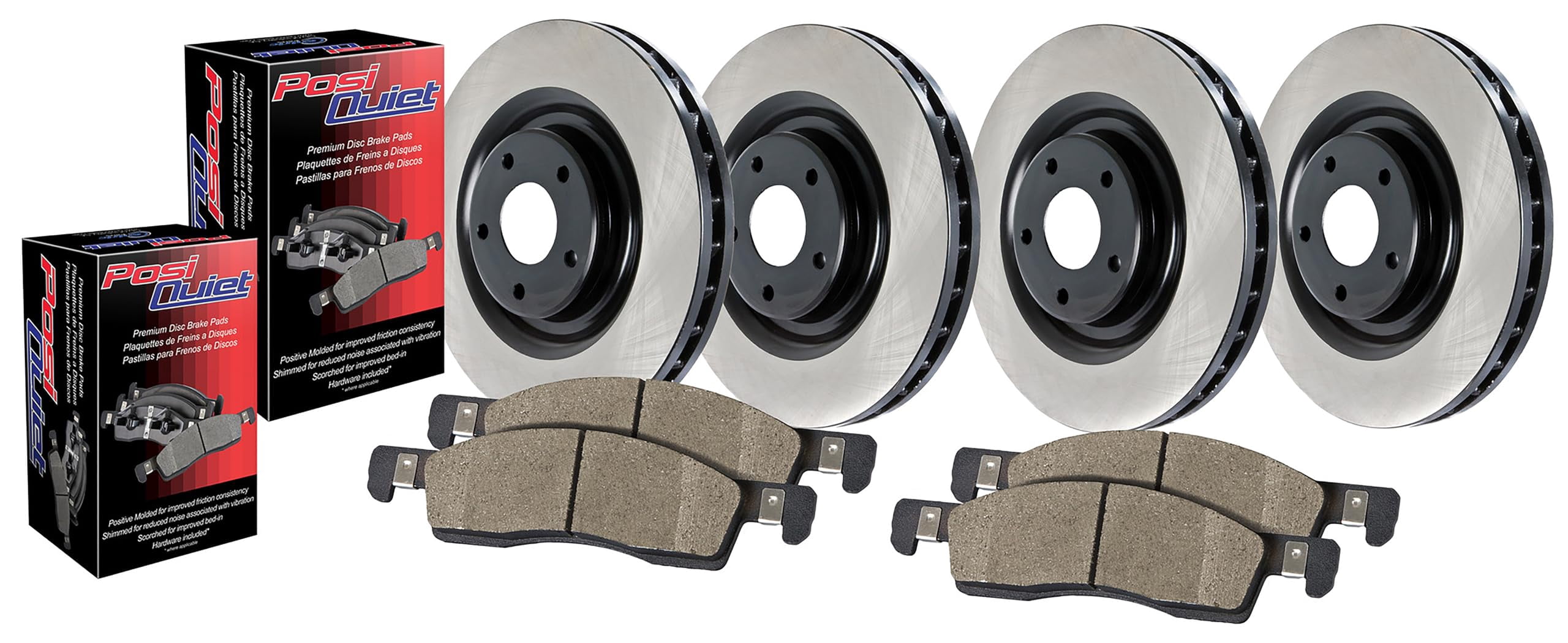 Centric Parts 906.35294 Centric Preferred Axle Pack 4-Wheel Brake Kit, Posi Quiet Pads OE Van