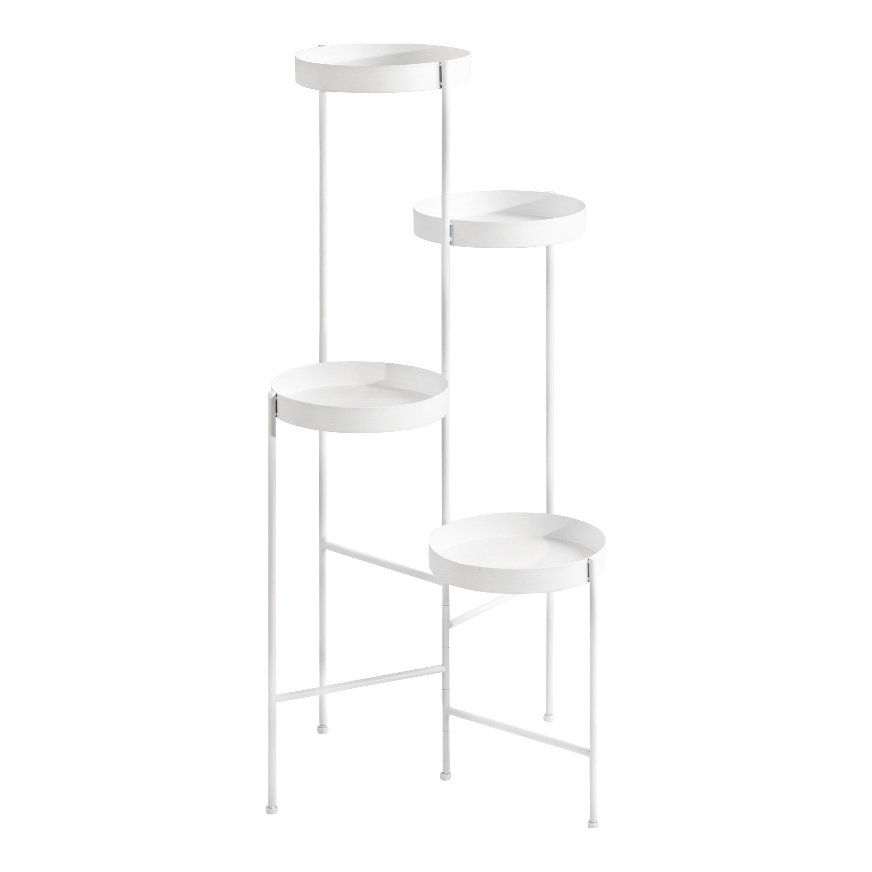 Kate and Laurel Finn Metal Multi Level Plant Stand, White 10x11x44 ...