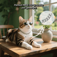 thumbnail image 2 of Silve Cat Chain Collar with Bell, Lightweight Metal Necklace with Extension Chain, Wide Link Jewelry for Cats and Dogs (Silve, S), 2 of 7