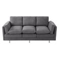 thumbnail image 5 of MODERNLUXE 79.5" Cloud Modular Sofa, Comfy 3-Seater Chenille Upholstered Sofa Couch with Dual-layer Seat Cushions & Deep Seat for Living Room,Small Space,Grey, 5 of 8