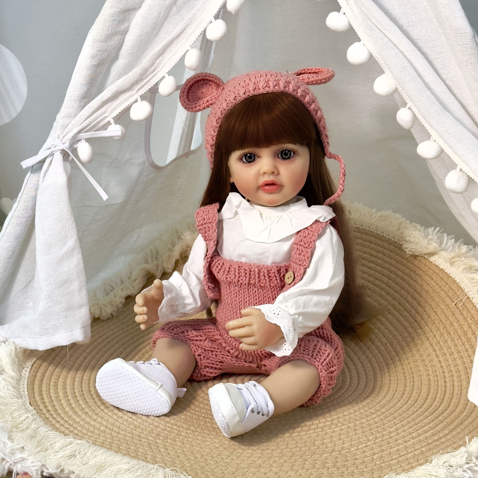 Adorable Reborn Baby Dolls 22 inch Realistic Newborn Baby Dolls Girls that Look Real Lifelike Preemie Babies Alive Reborn Infant Dolls