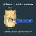 thumbnail image 2 of Eastman Valve à Bille à Port Complet IPS 2 Pouces, Raccord en Laiton, 20055LF, 2 of 6