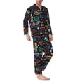 thumbnail image 2 of Fotbe Basketball Pijama de Hombre con Estampado de Manga Larga, Conjunto de 2 Piezas, Ropa de Dormir Suave y Cómoda con Bolsillos-XX-Large, 2 of 7