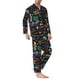 thumbnail image 2 of Balery Basketball Pijama para Hombre de Dos Piezas con Manga Larga, Conjunto de Dormir y Descanso Suave con Bolsillos-Medium, 2 of 7