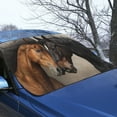 thumbnail image 3 of Xoenoiee Horse Print Car Windshield Snow Cover, Winter Frost Protection for All Weather, Windscreen Covers with Elastic Strap, Auto Front Window Covers for Car SUV Trucks, 3 of 7