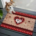 thumbnail image 4 of Valentine's Day Washable Area Rug 2 x 3 ft Buffalo Plaid Love Heart Rustic Wood , Soft Non Slip Rugs Stain Repellent Indoor Felt Carpet for Living Dining Room Bedroom Home Office, 4 of 9