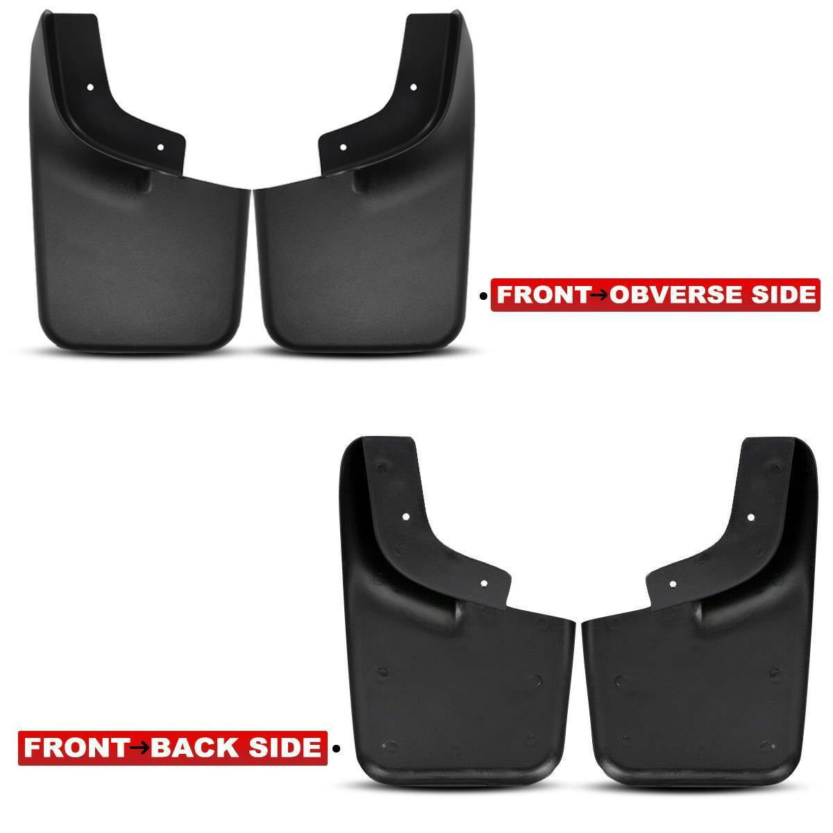DAMAIJOY 4pcs Flaps /Splash Guards/Mudguards Front Rear Lower Side Black Tpo Flexible Plastics for Ford for F150 2004-2014 Will Not Clear the Power Deployable Running Boards FL3Z-16A550-C