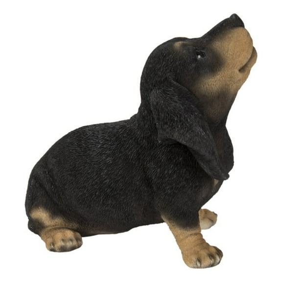 Hi-Line Gifts 6.5" Howling Dachshund Puppy Outdoor Garden Statue