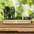 thumbnail image 3 of Craftnamesign Custom Wooden US Patriotic Deer Hunting Desk Name Plate, Metal Nameplate for desk, 3 of 5