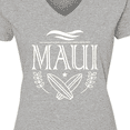 thumbnail image 4 of Inktastic Maui Hawaii Surfing Women's V-Neck T-Shirt, 4 of 5