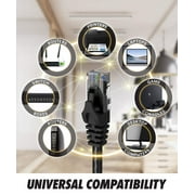 Ultra Clarity Cables Cat6 Ethernet Cable, RJ45 LAN Cable for PS, Xbox, Pc, Router, 20 feet, Black