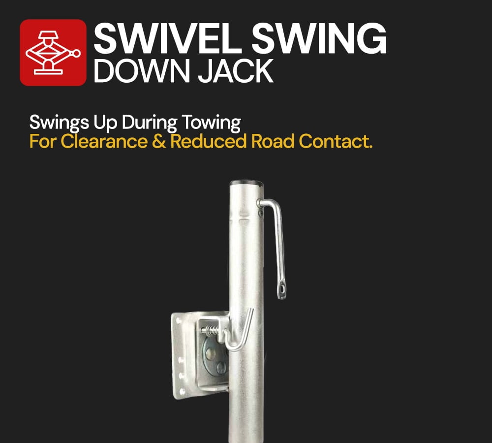 2000 lbs Heavy Duty Swivel Boat Trailer Jack with Dual Wheel – 13" Lift Bolt-On Boat Tongue Jack for RV Boat, Utility & Marine Trailers – Easy Jacking & Maneuvering
