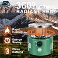 thumbnail image 2 of Caynel 2 in 1 Portable Propane Heater and Stove, Outdoor Camping Liquefied Gas Stove, Ice Fishing Hiking Hunting Survival Emergency, Green, 2 of 8