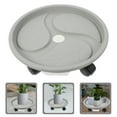 thumbnail image 2 of Grey Plastic Plant Tray with Wheels and Water Container for Storage 16x10 Inches, 2 of 8