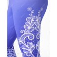 thumbnail image 4 of Leggings de Capri de Cintura Alta con Estampado de Tarjetas Rosegal Leggings de talla grande, 4 of 5
