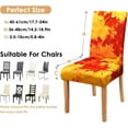 thumbnail image 6 of Fall Maple Leaves Chair Covers for Dining Room Set of 4 Autumn Stretch Dining Chair Slipcovers 4 Pieces Seasonal Washable Removable Seat Protector 4 Pack Decor for Home and Party, 6 of 7