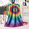 thumbnail image 2 of Colorful Tie Dye Mandala Pattern Blanket,Comfortable Soft Lamb Wool Throw Blanket,All Season,Warm Lightweight Blankets for Sofa Bed Couch Living Room Chair,60"x80", 2 of 4