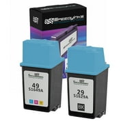 Speedy Remanufactured Cartridge Replacement for HP 29 & HP 49 (1 Black, 1 Tri-Color , 2-Pack)