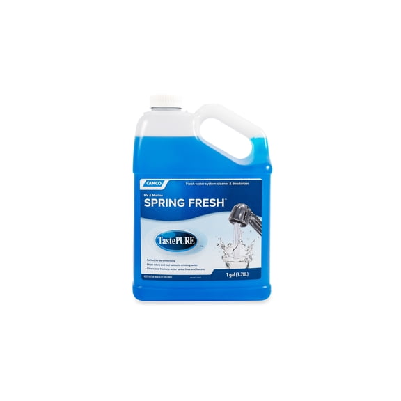 Camco TastePURE RV Water System Cleaner & Deodorizer, Spring Fresh Scent, 1 Gallon (40207)