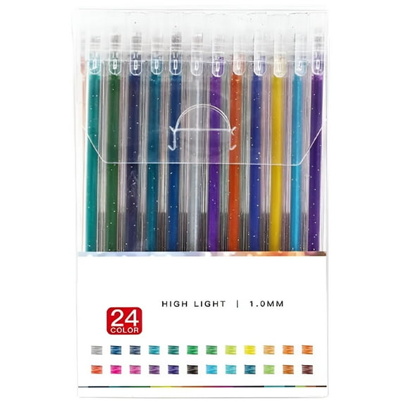 CCOCC Multicolor Glitter Gel Pens Set for Adult And Teen Coloring Books,Drawing,And Crafting -Smooth Writing Colored Gel Pens with Sparkly Ink,Ideal for Art Projects