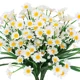 thumbnail image 2 of 1 paquete de margaritas artificiales para exteriores, arbustos resistentes a los rayos UV, plantas colgantes para jardín, porche, hogar, boda, decoración de granja, 2 of 5
