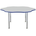 thumbnail image 3 of ECR4Kids 60in Flower Contour Thermo-Fused Adjustable Activity Table Grey/Blue/Silver - Super Leg, 3 of 8