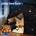 thumbnail image 6 of Large Teepee Tent for Kids: with Star Lights - Tent Indoor Kids Teepee Tent for Boys & Girls - Kids Play Tent Inside Canopy Bed for Playroom Gift Toys (Black Galaxy), 6 of 15