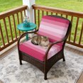 thumbnail image 4 of Outdoor Patio Cushion Covers 4 Pack Pink Patio Chair Cushion Covers with Ties and Zipper Gradient Stripes Modern Waterproof Outdoor Seat Cushion Covers for Patio Furniture 22"x22", 4 of 9