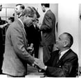 thumbnail image 2 of Senator Robert F. Kennedy Shakes Hands With President Lyndon Johnson History (24 x 18), 2 of 2