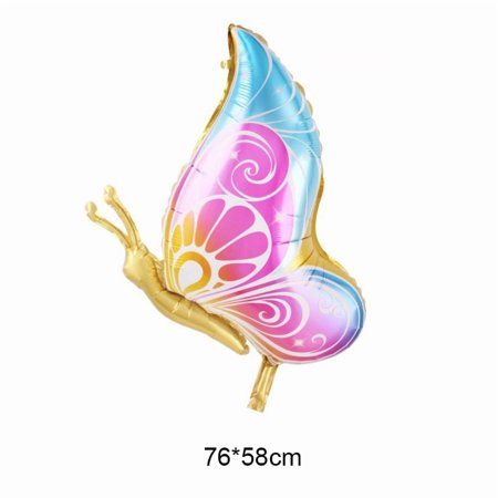 Typpkmm: Reusable Large Butterfly Aluminum Foil Balloons Butterfly Helium Air Globos Birthday Party Decorations Baby Shower Kids Toy