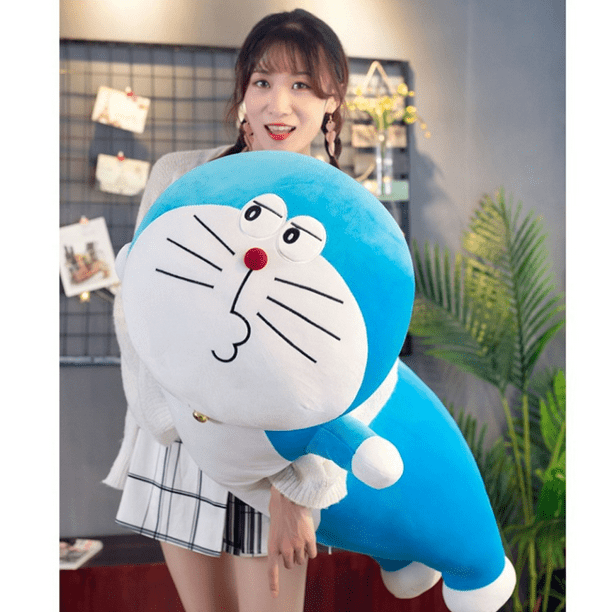 60cm，C,Lovely Doraemon Plush Toy Cushion Standing Next to