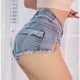 thumbnail image 4 of Pantalones cortos vaqueros de cintura baja para mujer, pantalones cortos vaqueros de algodón a la moda de verano 2022, pantalones cortos sexis ajustados para mujer, pantalones vaqueros súper cortos pa, 4 of 5
