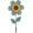12" Daisy, variant on In the Breeze 2658 — 12 Inch Daisy Sunflower Wind Spinner with Leaves — Colorful Flower for your Yard and Garden
