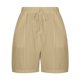 thumbnail image 4 of Karight Linen Shorts for Women High Waisted Lightweight Casual Summer Drawstring Short Pants Beach Vacation Outfit W Pockets, 4 of 6
