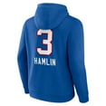 thumbnail image 3 of Men's Damar Hamlin Royal Buffalo Bills Team Wordmark Player Name & Number Pullover Hoodie, 3 of 3