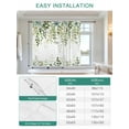 thumbnail image 6 of Green Eucalyptus Leaves Tie Up Curtains for Windows 45 Inch Length Balloon Curtains Kitchen Adjustable Balloon Window Shade Summer Botanical Weeping Tie Up Valance Bathroom Curtain Window 52"x45", 6 of 6