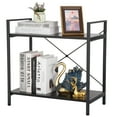 thumbnail image 3 of ZenStyle 2-Tier Particle Board Storage Shelves with Metal Frame, 22.44"H x Black, 1-Pack, 3 of 10
