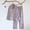 Grey, variant on Helii Women Cotton Pajamas Set Long Sleeve Notch Collar Top and Pants Soft Breathable Sleepwear Lounge Set with Bamboo Floral Print Button Down Elastic Waist 2 Piece Pjs 3 Colors Pajama Set