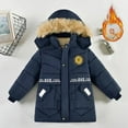 thumbnail image 3 of Kids Coat Boys Winter Coat with Pocket Zip up Windproof Warm Winter Warm Thick Hooded Coats for Little Boys 6-7 Years, 3 of 3