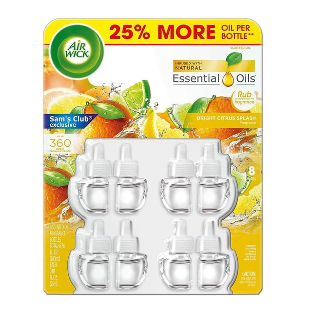 Aceites Esenciales Air Wick Bright Citrus Splash 8 Recargas