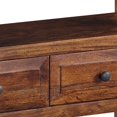 thumbnail image 3 of Table d'Appoint 32 Pouces 2 Tiroirs avec Étagère Ouverte, Marron, 3 of 3