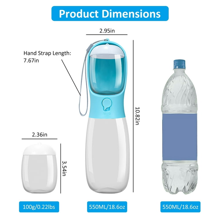 iMounTEK Pet Water Bottle, Travel Water Dispenser for Dog or Cat, BPA Free