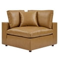 thumbnail image 5 of Loveseat Sofa, Faux Vegan Leather, Tan, Modern Contemporary Urban Design, Living Lounge Room Hotel Lobby Hospitality, 5 of 8