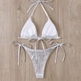 thumbnail image 4 of Glisme Swimsuits For Women New Split Bikini Two Piece Swimsuit Looks Thin Silver Bathing Suits For Beach, 4 of 6