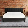 thumbnail image 3 of California King Size Fabric Platform Bed Base with Dark Gray Upholstery and No Box Spring, 3 of 5